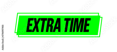 Extra Time, Sale countdown badge. Limited time only discount promotion.Vector