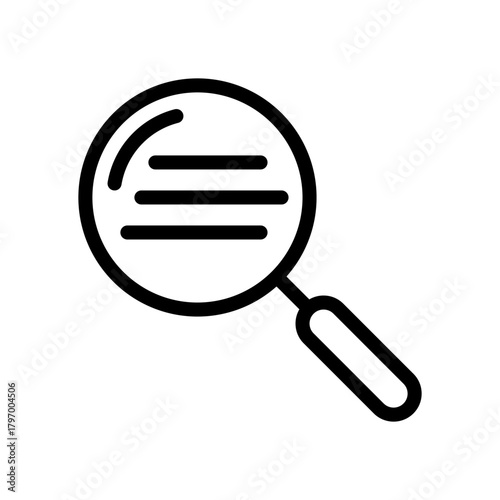 Search icon vector. Zoom illustration sign. San symbol. magnifying glass logo.