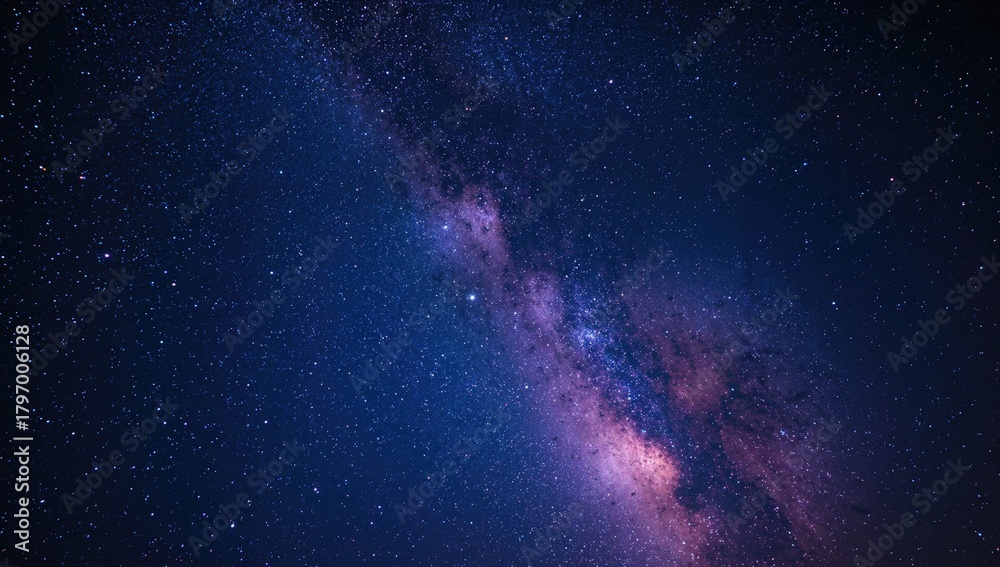 Fototapeta premium Stars and the Milky Way shining brightly against the night sky, a reminder of cosmic wonder