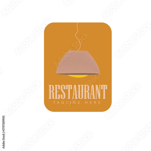 flat icon with shadow vector eps 10 eps , Lamp icon, Restaurant icon with lamp