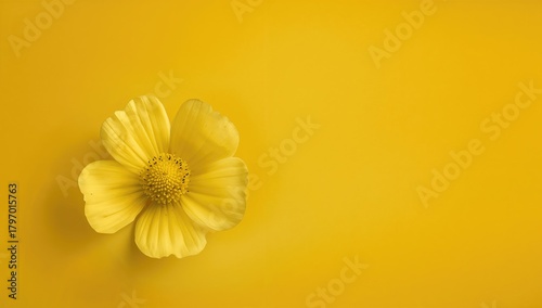 Wallpaper Mural Yellow flower set against a vibrant yellow backdrop, suitable for editorial use Torontodigital.ca