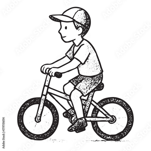 boy riding a bike