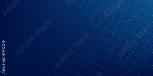 Modern dot abstract dark navy blue banner background. Vector abstract graphic design banner pattern background template.
