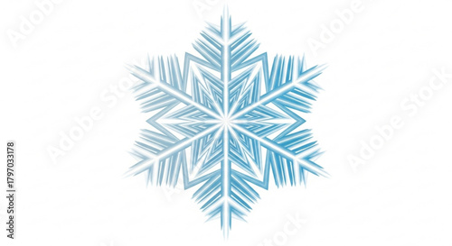 Elegant light blue snowflake design, perfect for winter holiday promotions and festive seasonal greetings, a modern and scalable graphic element