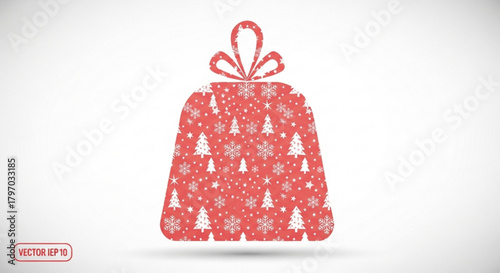 Festive red gift sack brimming with holiday cheer, perfect for spreading Christmas joy and capturing the magic of the season with elegant design