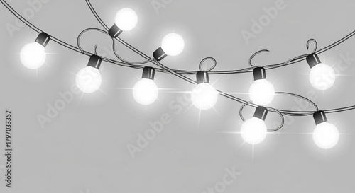 Festive string lights for holidays and celebrations create a cozy atmosphere, perfect for adding warmth and cheer to any occasion or design project