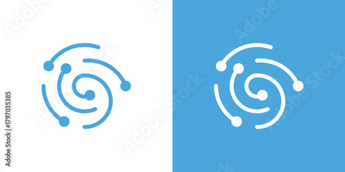 Tech Path Circle Logo — A dual-meaning design combining a circular shape and technology track lines, symbolizing innovation, progress, and digital connectivity.