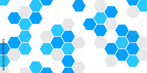 Minimalistic abstract background with a subtle hexagonal pattern in light blue and white tones, ideal for modern and corporate themes.