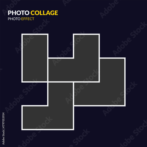 Photo collage effect with multiple portraits of young women and a landscape image