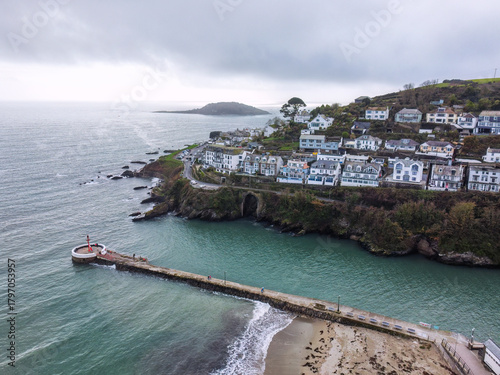 Looe from the air cornwall uk 