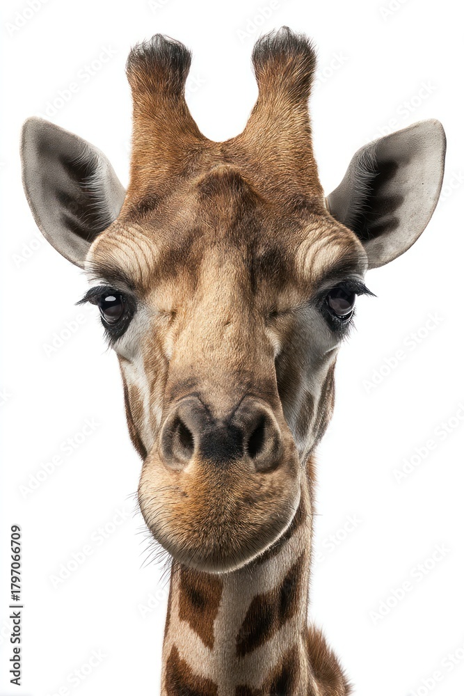 Naklejka premium Close up of a giraffes face