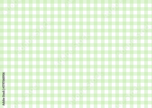 Soft green and white gingham pattern background
