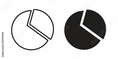 Chart pie icon for template. Icon vector graphic set