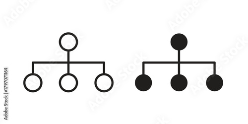 Chart tree icon for template. Icon vector graphic set