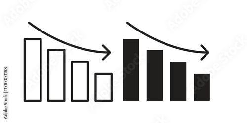 Chat arrow down icon for template. Icon vector graphic set