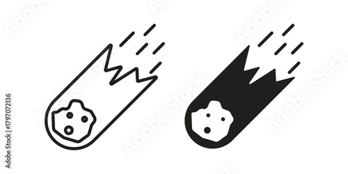 Comet icon for template. Icon vector graphic set
