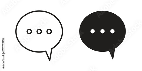 Comment icon for template. Icon vector graphic set