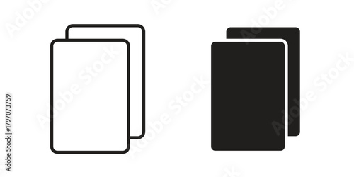 Copy icon for template. Icon vector graphic set