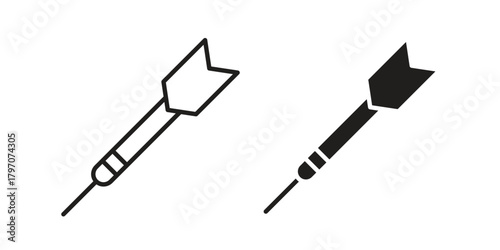 Dart icon for template. Icon vector graphic set