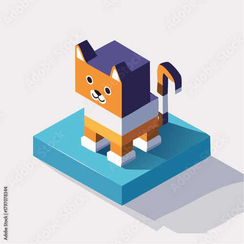 cat box ilustration vektor