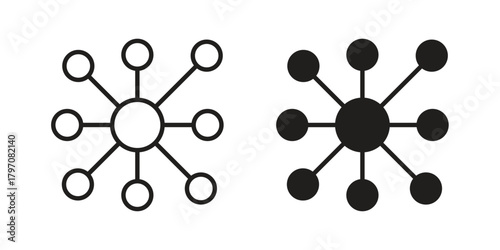 Centralized icon pictogram in trendy outline style. icon, sign or symbol.