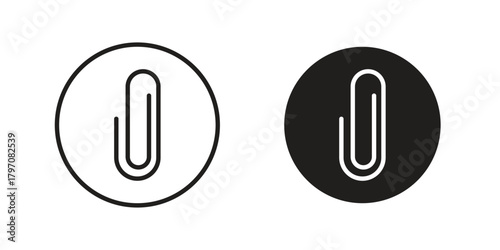 Clip icon pictogram in trendy outline style. icon, sign or symbol.