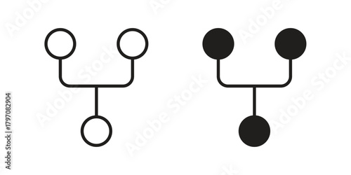 Code branch icon pictogram in trendy outline style. icon, sign or symbol.