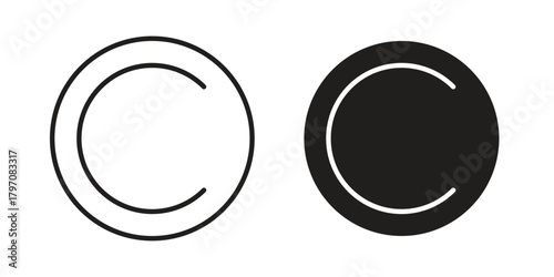 Copyright icon pictogram in trendy outline style. icon, sign or symbol.