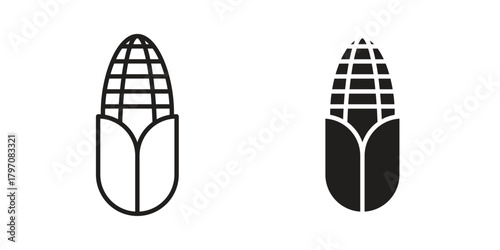 Corn icon pictogram in trendy outline style. icon, sign or symbol.