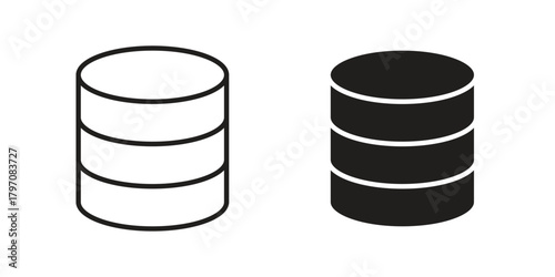 Database icon pictogram in trendy outline style. icon, sign or symbol.