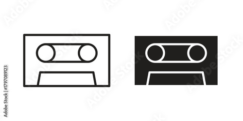 Cassette tape icon for your website design, logo, app, UI. EPS10