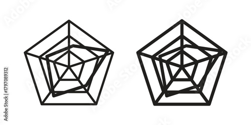 Chart-radar icon for your website design, logo, app, UI. EPS10