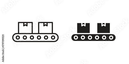 Conveyor belt icon for your website design, logo, app, UI. EPS10
