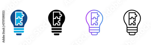 Problem Solving Icon Multiple Style Vector Illustration
