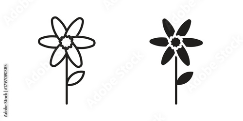 Daffodil Flower icon for your website design, logo, app, UI. EPS10