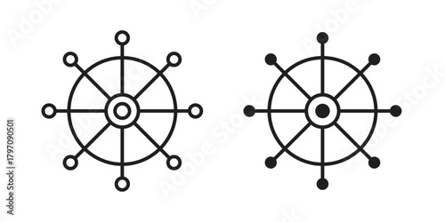 Dharmachakra icon for your website design, logo, app, UI. EPS10