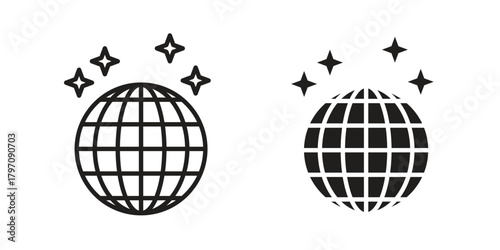 Disco ball icon for your website design, logo, app, UI. EPS10