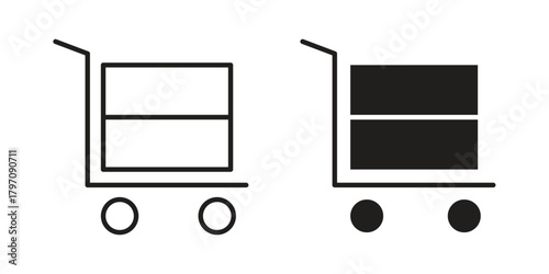 Dolly flatbed icon for your website design, logo, app, UI. EPS10