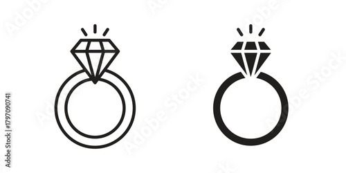 Diamond ring icon for your website design, logo, app, UI. EPS10