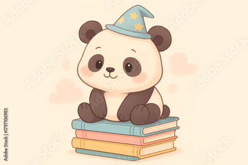 little girl reading a book