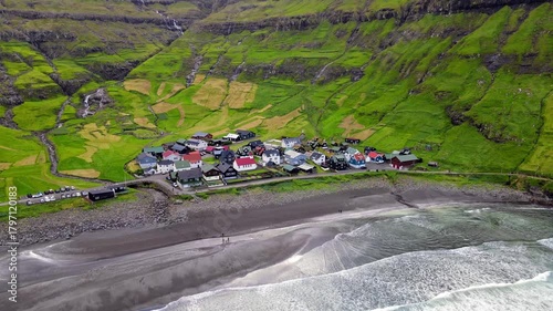 Tjornuvik Village on Streymoy, Faroe Islands