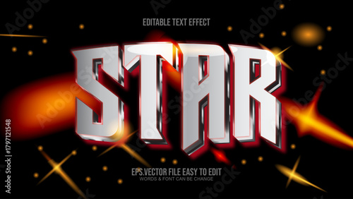 Star gamer editable text effect