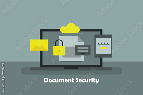 Documents safely stored on cloud storage protected with password and two step authentication.