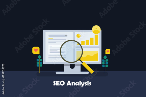 SEO analytics tool processing SEO campaign data to produce SEO report on organic traffic, paid traffic and keyword ranking.