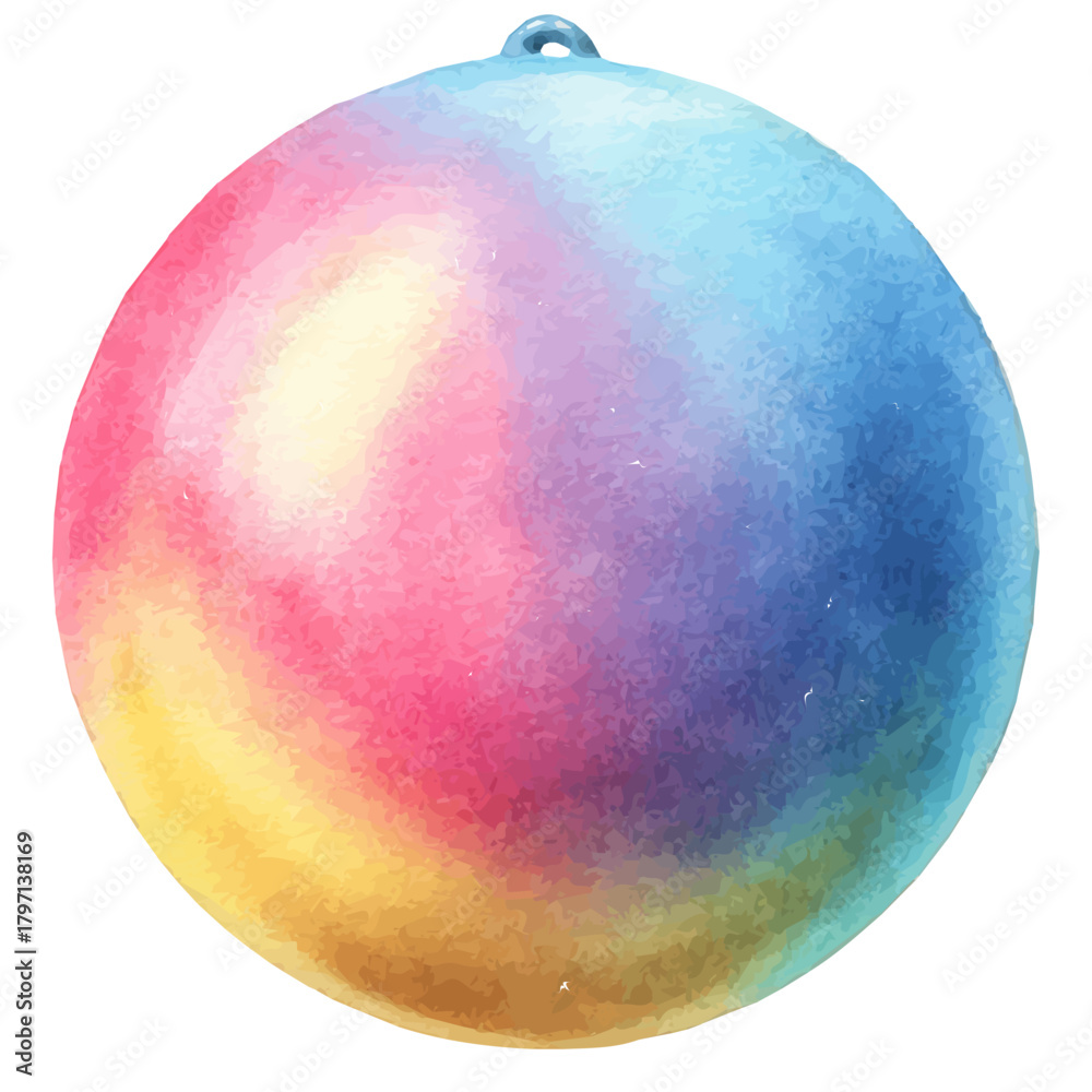 Fototapeta premium A Watercolor_style_painting_of_rainbow-colored_ornament, simple eps format illustration