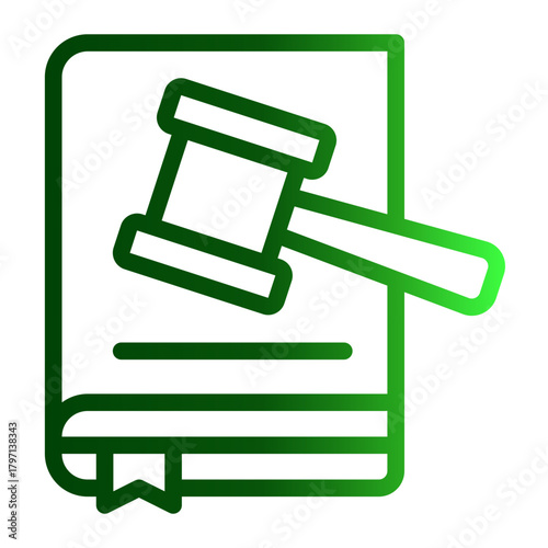 Legal Justice Law Book icon from the Notary icon collection (Outline Gradient Style)