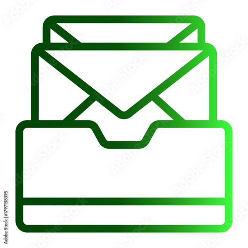 Document Archive Dossier System icon from the Notary icon collection (Outline Gradient Style)