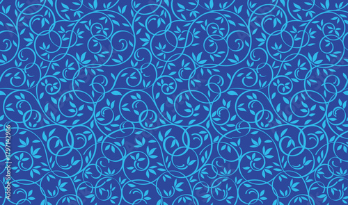 Horizontally And Vertically Repeatable Vector Seamless Botanical Pattern Illustration.