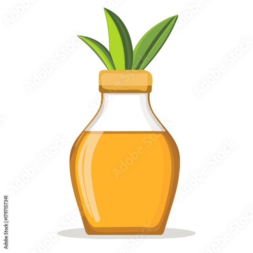 Icon clipart, Minimalistic 2D flat icon featuring a agave syrup isolated on a white background, an element in vector and EPS format. clean vector design, simple illustration style