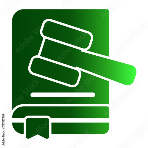Legal Justice Law Book icon from the Notary icon collection (Glyph Gradient Style)